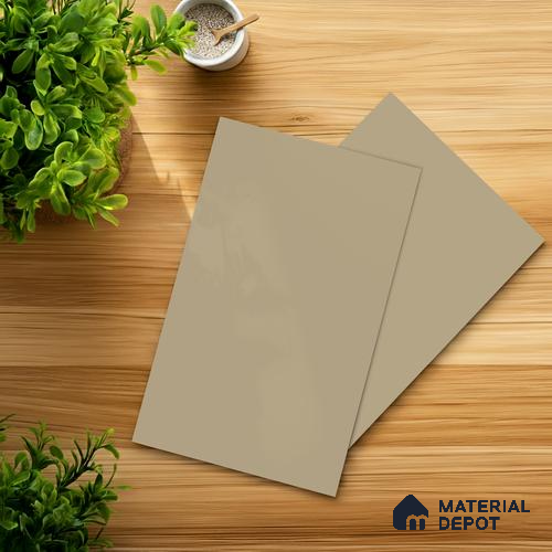 Cream Solid Colors look Ferrero 1E203 SMT Soft Vanilla Cream 8 ft x 4 ft Satin Matt Finish Decorative Laminate - 1 mm | Suitable for Living Room, Kitchen, Office | Matching E3 Edgeband Code - (1033)