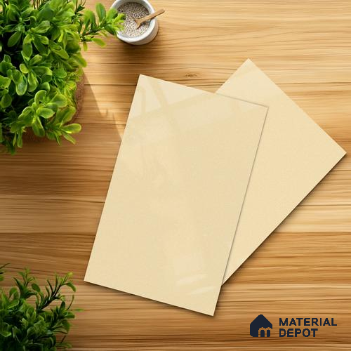 Soft Vanilla Sparkle Look GT 2 8 ft x 4 ft Glossy Finish Decorative Laminate - 1 mm | Suitable for TV Unit, Wardrobe, Kitchen Cabinets