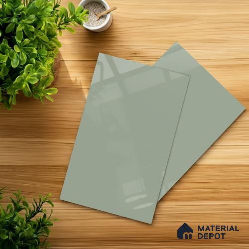 LM 21056 Turquoise High Gloss Finish 8 ft x 4 ft Decorative Laminate - 1 mm | Suitable for Living Room, Kitchen, Office