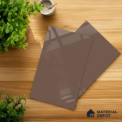 LM 21057 Mauve Brown Mirage High Gloss Finish 8 ft x 4 ft Decorative Laminate - 1 mm | Suitable for Living Room, Kitchen, Office