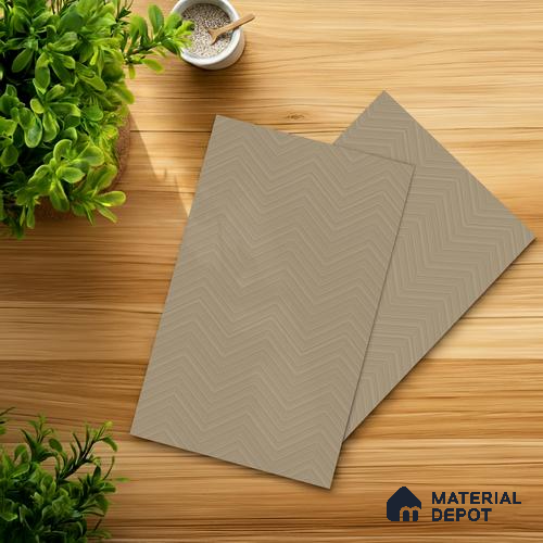 Patterned Look LM 21061 D Beige Acute Texture Finish 8 ft x 4 ft Decorative Laminate - 1 mm | Suitable for Bedroom, TV Unit, Wardrobe