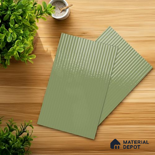 Fluted Solid Color Look LM 21063 C Wild Parrot High Gloss Finish 8 ft x 4 ft Decorative Laminate - 1 mm | Suitable for TV Unit, Wardrobe, Kitchen Cabinets