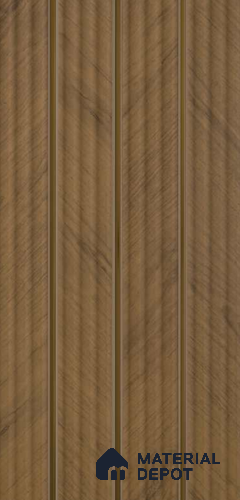 PN 07391 Wood Look Louver 8 ft x 0.8 ft Texture Finish  - 10 mm | Suitable for Feature Wall, TV Unit & Living Room