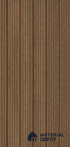 PN 07428 Wood Look Louver 10 ft x 0.8 ft Texture Finish  - 10 mm | Suitable for Feature Wall, TV Unit & Living Room