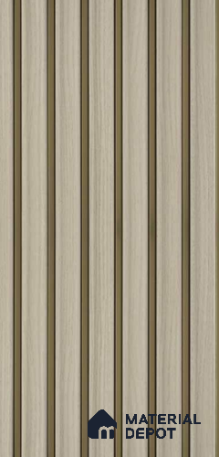 PN 07429 Solid Colors Look Louver 10 ft x 0.8 ft Texture Finish  - 10 mm | Suitable for Feature Wall, TV Unit & Living Room