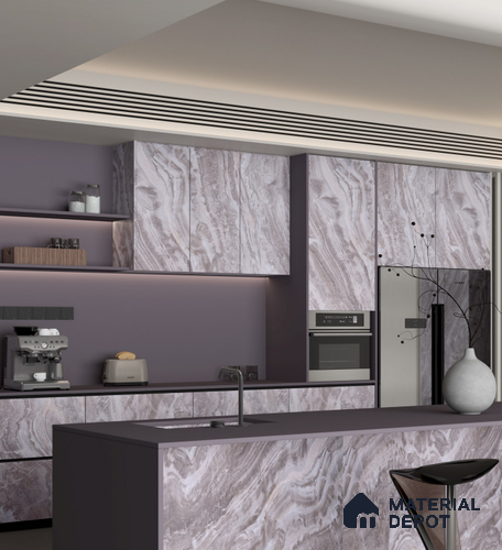 Marble Look PN 06696 8 ft x 4 ft Texture Finish Decorative Wall Panel - 3 mm | Suitable for TV Unit, Wardrobe, Kitchen Cabinets