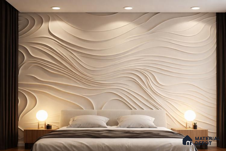Sand Dune Symphony Textured Feature Wall Duco Paintable HDHMR Panel - 25 mm (Full Frame Size - 10 ft x 14 ft) (Full Frame Contains 5 sheets of 4 ft x 8 ft size)