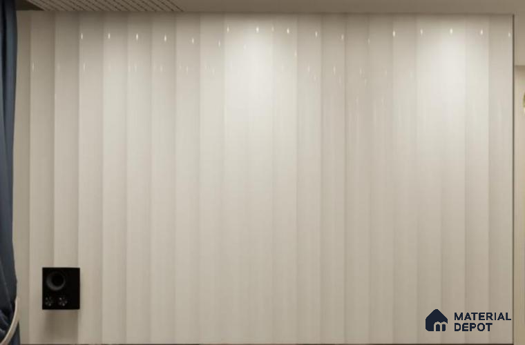 HR 00360 Soft Beige Linear Groove Wall Duco Paintable 5.75 ft x 8.5 ft HDHMR Panel - 25 mm