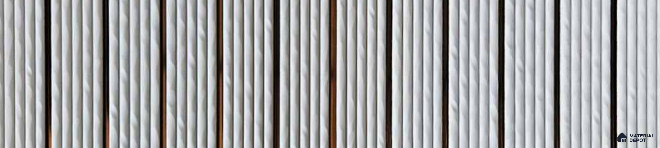 Textured Solid Look PN 06728  8 ft x 0.83 ft Texture Finish Louvers - 10 mm | Suitable for TV Unit, Wardrobe, Kitchen Cabinets