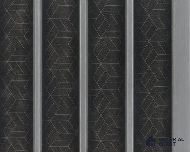PN 06795 8 ft x 5 inch Charcoal Louvers/Panels - 12 mm
