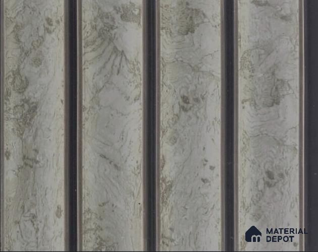 PN 06804 8 ft x 5 inch Charcoal Louvers/Panels - 12 mm