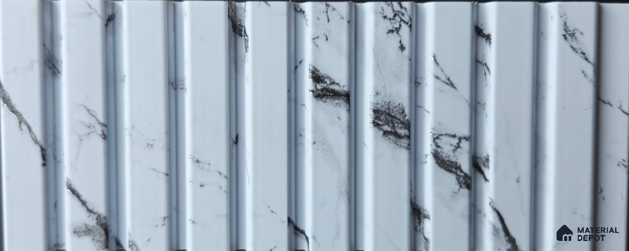 PN 06894 8 ft x 6 inch Charcoal Louvers/Panels - 6 mm
