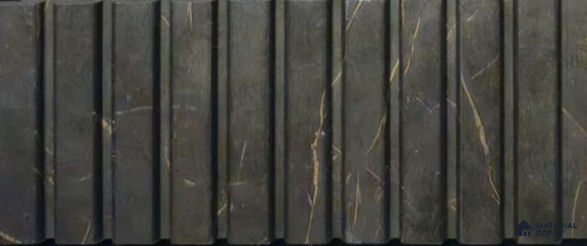 PN 06899 8 ft x 6 inch Charcoal Louvers/Panels - 6 mm