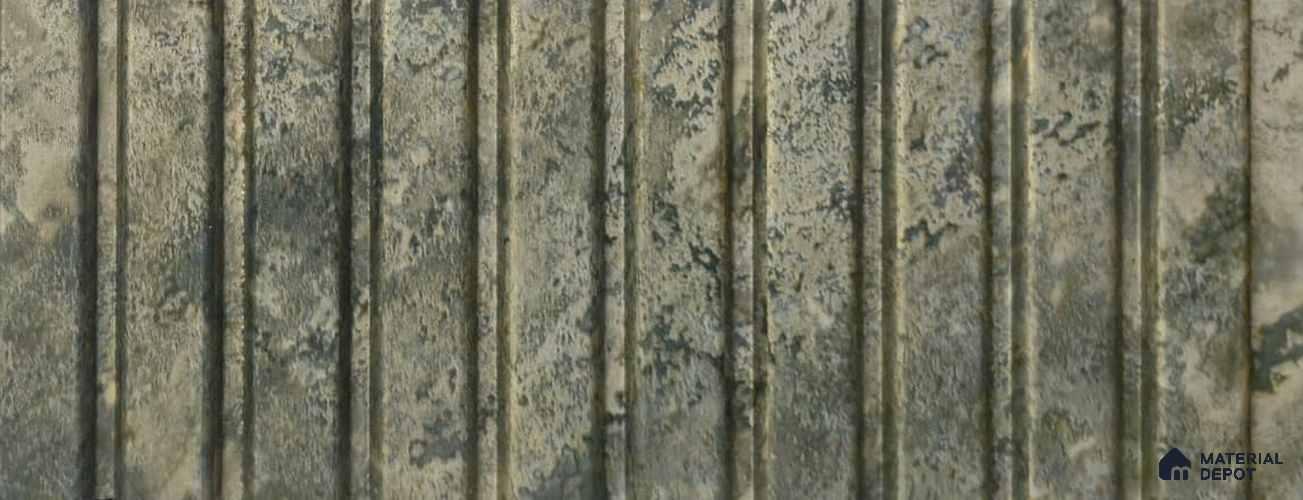 PN 06905 8 ft x 6 inch Charcoal Louvers/Panels - 6 mm