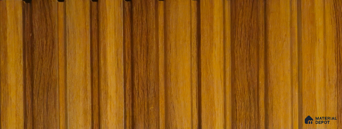 PN 06916 8 ft x 6 inch Charcoal Louvers/Panels - 6 mm