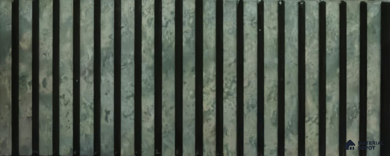 PN 06932 8 ft x 6 inch Charcoal Louvers/Panels - 6 mm