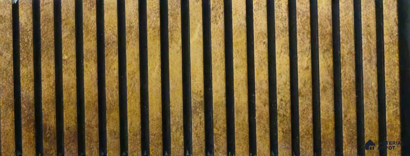 PN 06935 8 ft x 6 inch Charcoal Louvers/Panels - 6 mm
