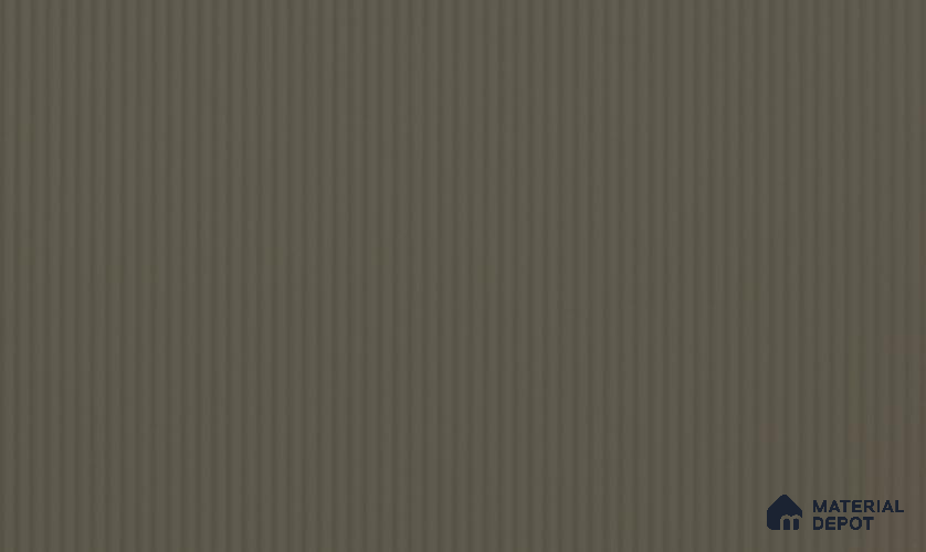 Dark Taupe Brown Fluted Solid Color LM 24585 8 ft x 4 ft Texture Finish PVC Laminate - 1 mm | Suitable for TV Unit,Wardrobe, Kitchen Cabinets