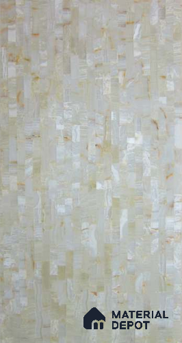 PN 06596 Patterned Look Alabaster Sheet 8 ft x 4 ft Texture Finish - 8 mm | Suitable for Pooja Room, Feature Wall, Ceiling & Reception