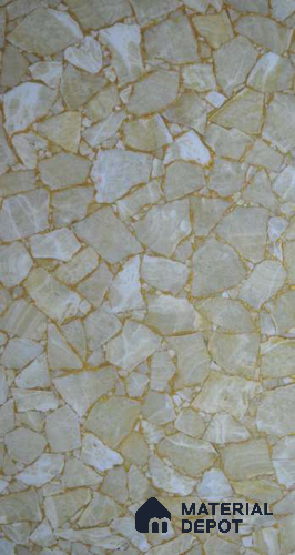 PN 06597 Patterned Look Alabaster Sheet 8 ft x 4 ft Texture Finish - 8 mm | Suitable for Pooja Room, Feature Wall, Ceiling & Reception