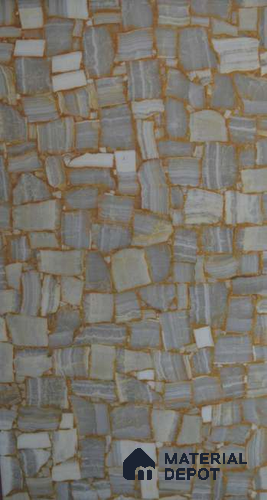PN 06600 Patterned Look Alabaster Sheet 8 ft x 4 ft Texture Finish - 8 mm | Suitable for Pooja Room, Feature Wall, Ceiling & Reception