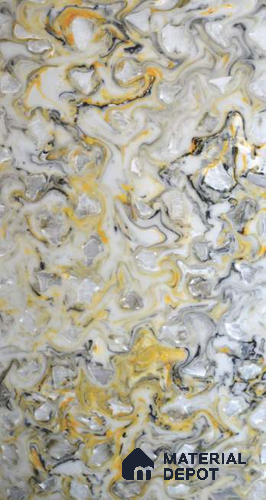 PN 06601 Marble Look Alabaster Sheet 8 ft x 4 ft Texture Finish  - 8 mm | Suitable for  Pooja Room, Feature Wall, Ceiling & Reception