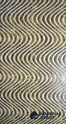 PN 06616 Patterned Look Alabaster Sheet 8 ft x 4 ft Texture Finish - 10 mm | Suitable for Pooja Room, Feature Wall, Ceiling & Reception