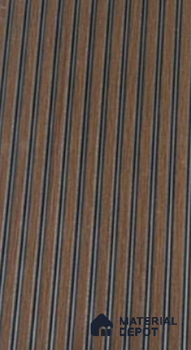 8503 Brown Wood Look 9.5 ft x 1 ft WPC Fluted Wall Panel - 6 mm