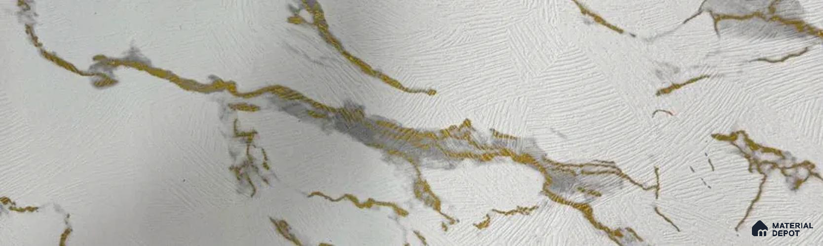 PN 07840 Marble Look Louver 8 ft x 2 ft Texture Finish - 6 mm | Suitable for Feature Wall, TV Unit & Living Room