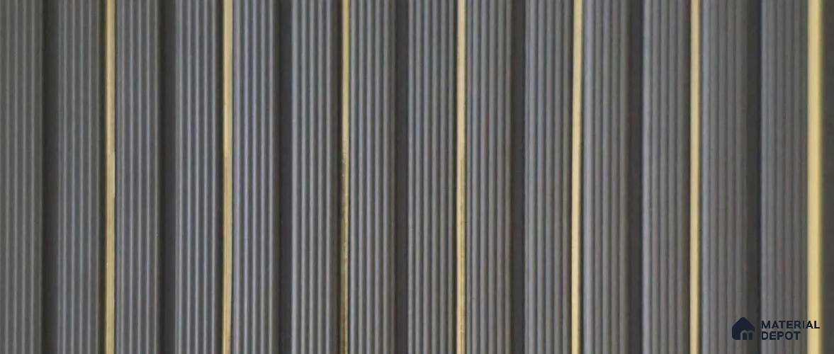 PN 07791 Patterned Look Louver 8 ft x 0.65 ft Texture Finish  - 6 mm | Suitable for Feature Wall, TV Unit & Living Room