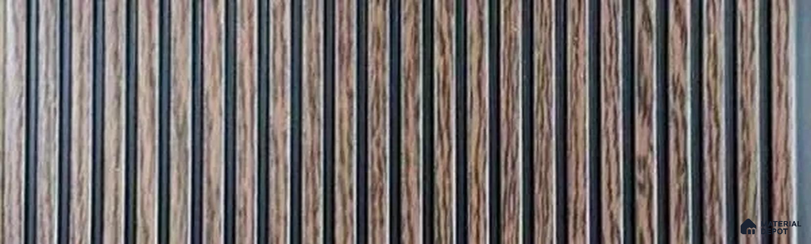 PN 07799 Wood Look Louver 8 ft x 0.65 ft Texture Finish  - 6 mm | Suitable for Feature Wall, TV Unit & Living Room