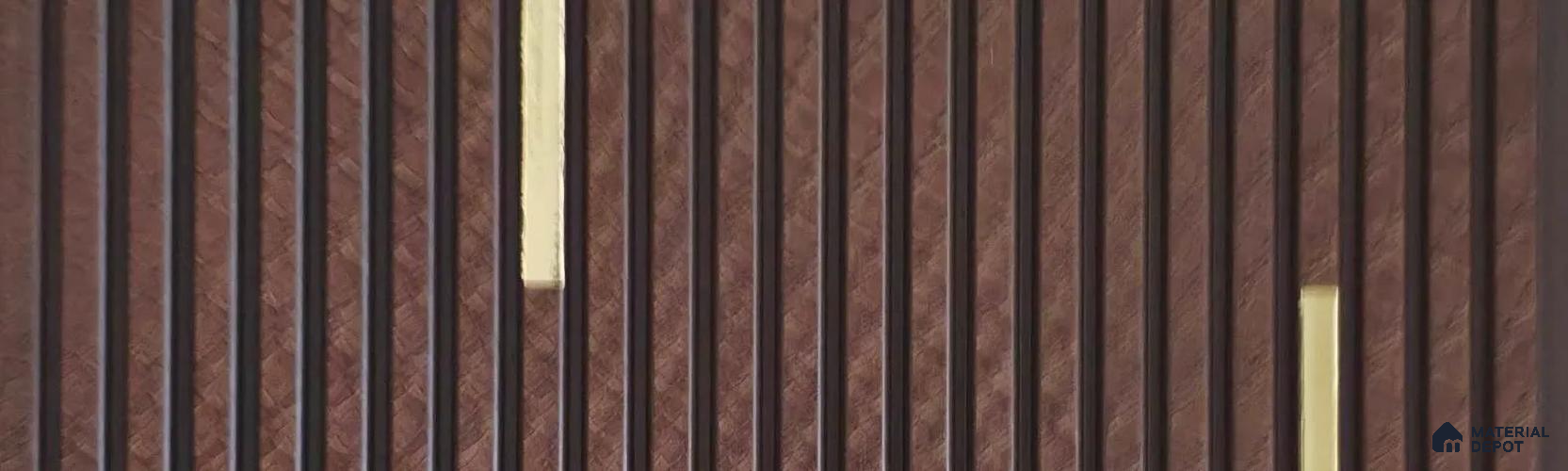 PN 07808 Wood Look Louver 8 ft x 0.65 ft Texture Finish  - 6 mm | Suitable for Feature Wall, TV Unit & Living Room