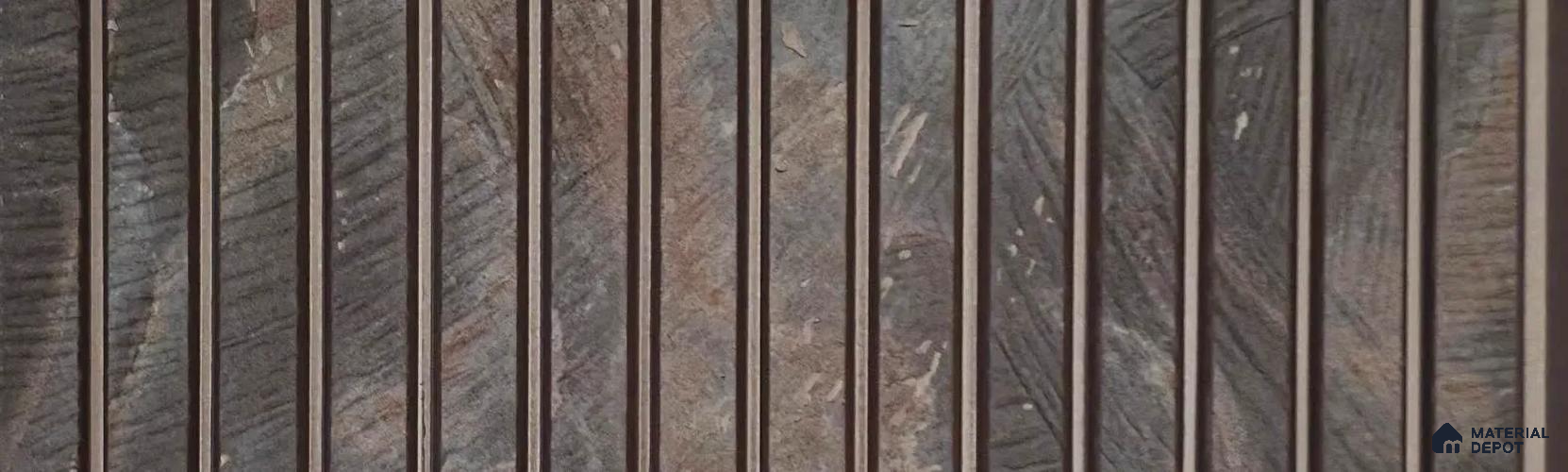 PN 07814 Marble Look Louver 8 ft x 0.65 ft Texture Finish  - 6 mm | Suitable for Feature Wall, TV Unit & Living Room