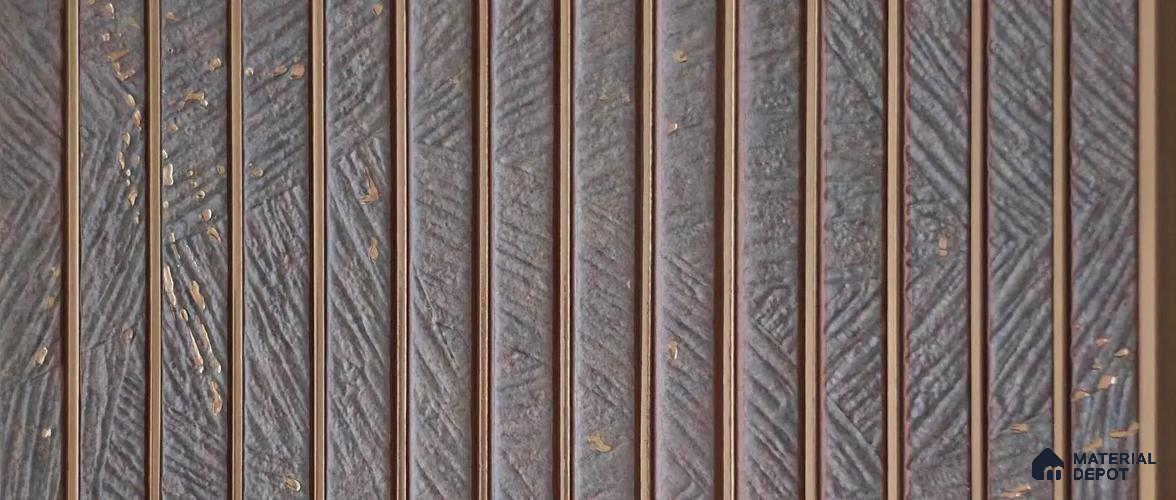 PN 07817 Marble Look Louver 8 ft x 0.65 ft Texture Finish  - 6 mm | Suitable for Feature Wall, TV Unit & Living Room