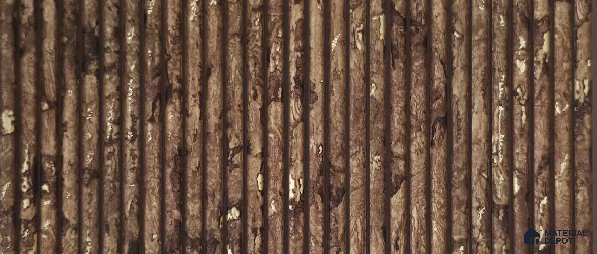 PN 07822 Marble Look Louver 8 ft x 0.65 ft Texture Finish - 6 mm | Suitable for Feature Wall, TV Unit & Living Room