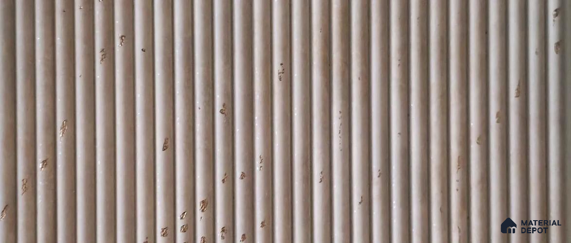 PN 07824 Marble Look Louver 8 ft x 0.65 ft Texture Finish - 6 mm | Suitable for Feature Wall, TV Unit & Living Room
