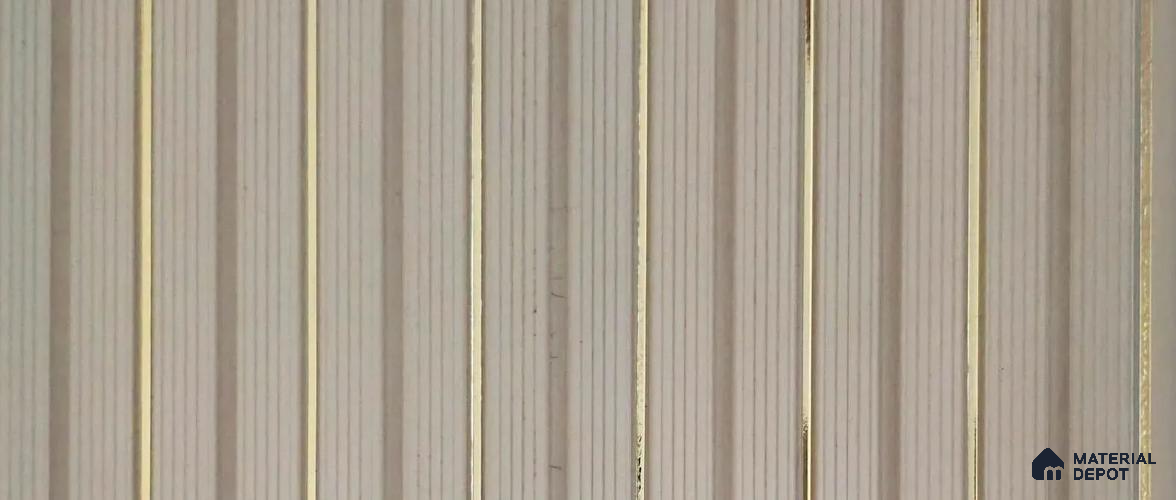 PN 07826 Patterned Look Louver 9 ft x 0.65 ft Texture Finish  - 6 mm | Suitable for Feature Wall, TV Unit & Living Room