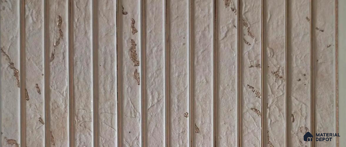 PN 07835 Marble Look Louver 9 ft x 0.65 ft Texture Finish  - 6 mm | Suitable for Feature Wall, TV Unit & Living Room