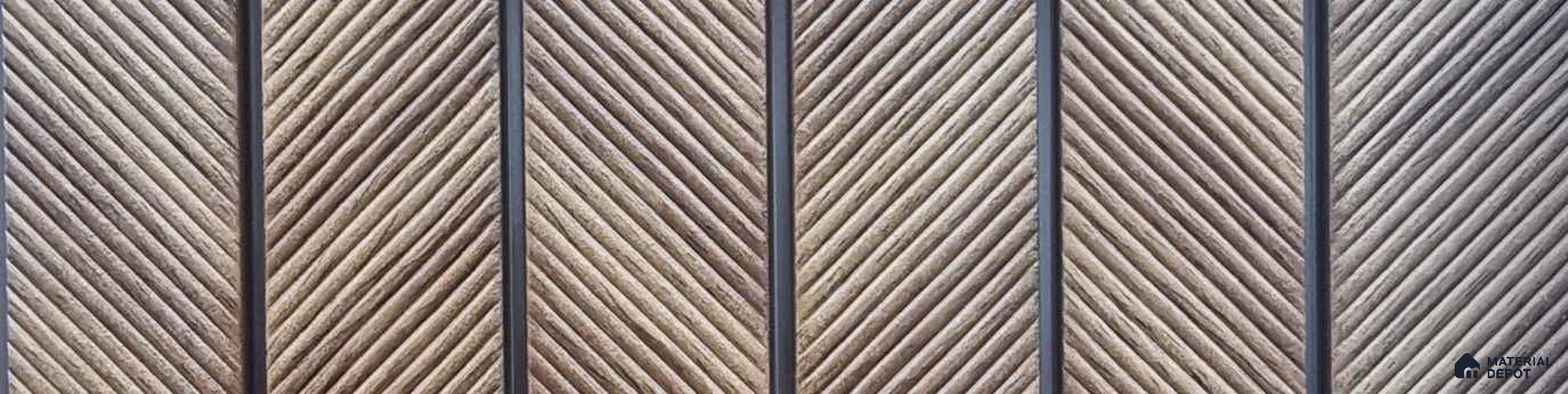 PN 06972 Patterned Look Louver1 8 ft x 0.83 ft Texture Finish  - 10 mm | Suitable for Feature Wall, TV Unit & Living Room