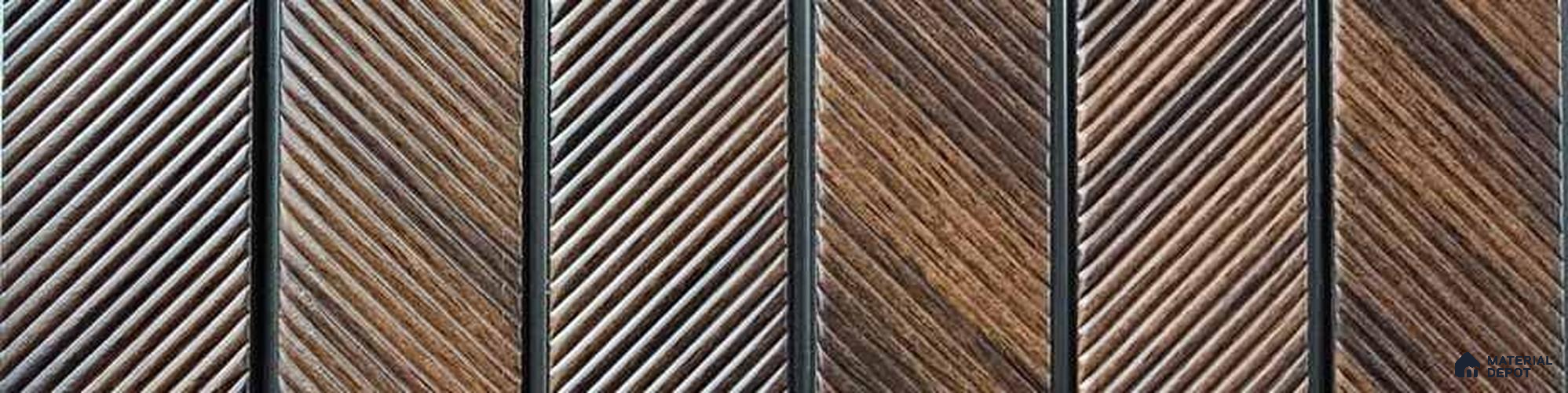 PN 06973 Patterned Look Louver1 8 ft x 0.83 ft Texture Finish - 10 mm | Suitable for Feature Wall, TV Unit & Living Room