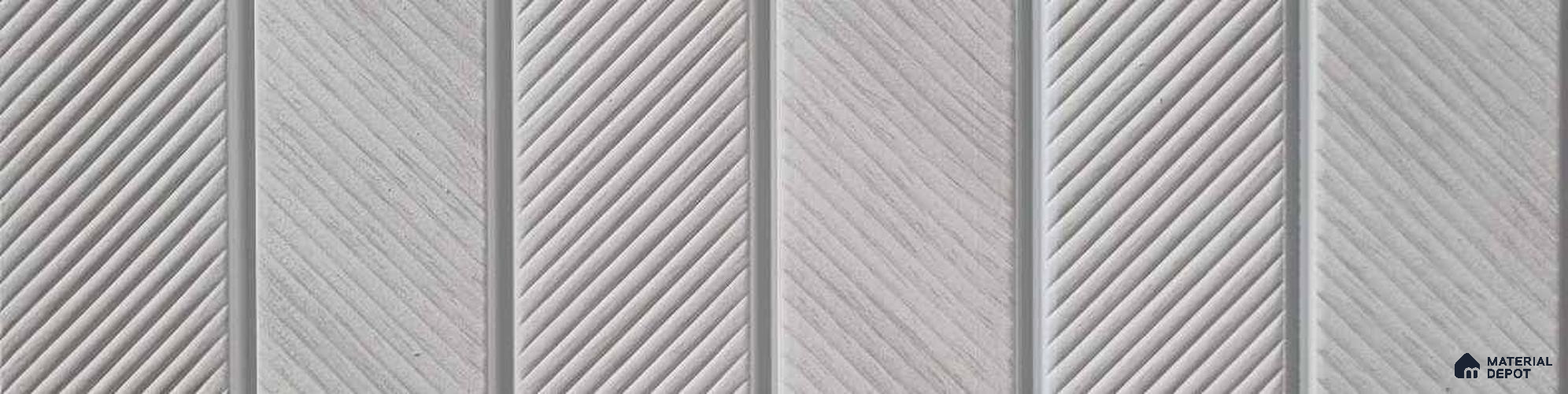 PN 06970 Patterned Look Louver1 8 ft x 0.83 ft Texture Finish - 10 mm | Suitable for Feature Wall, TV Unit & Living Room