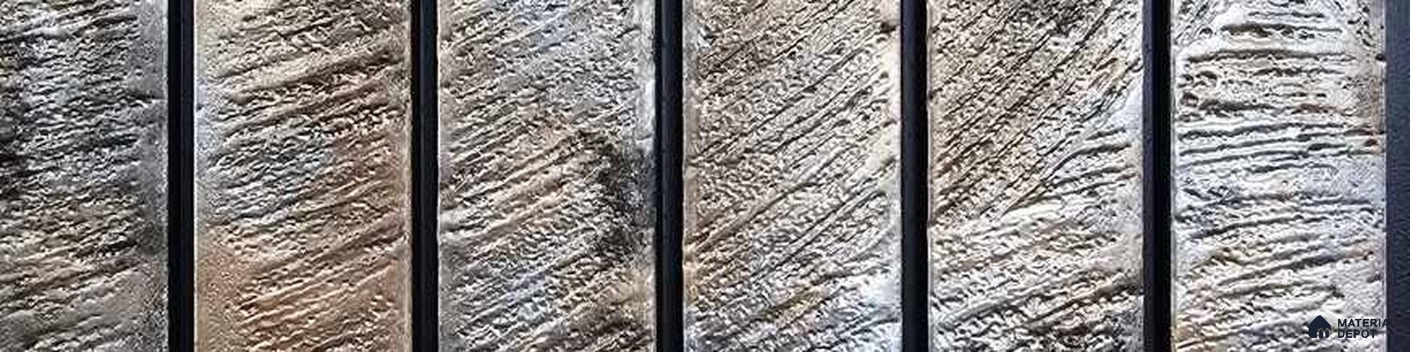 PN 06960 Cement Look Louver1 8 ft x 0.83 ft Texture Finish - 10 mm | Suitable for Feature Wall, TV Unit & Living Room