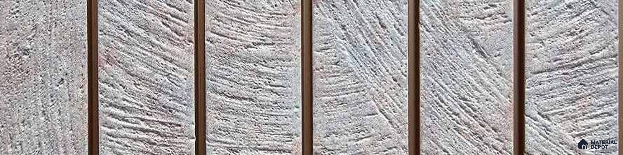 PN 06962 Cement Look Louver1 8 ft x 0.83 ft Texture Finish - 10 mm | Suitable for Feature Wall, TV Unit & Living Room