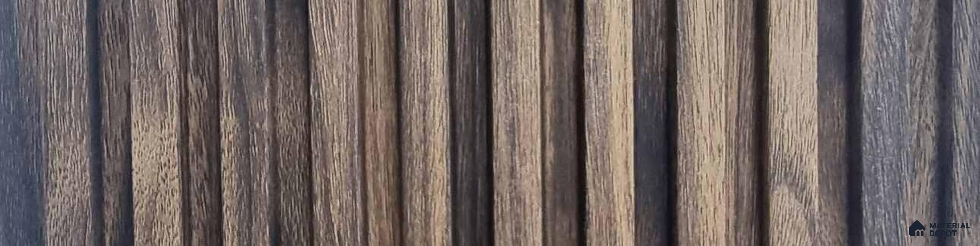 PN 07003 Wood Look Louver1 9.5 ft x 0.83 ft Texture Finish - 10 mm | Suitable for Feature Wall, TV Unit & Living Room