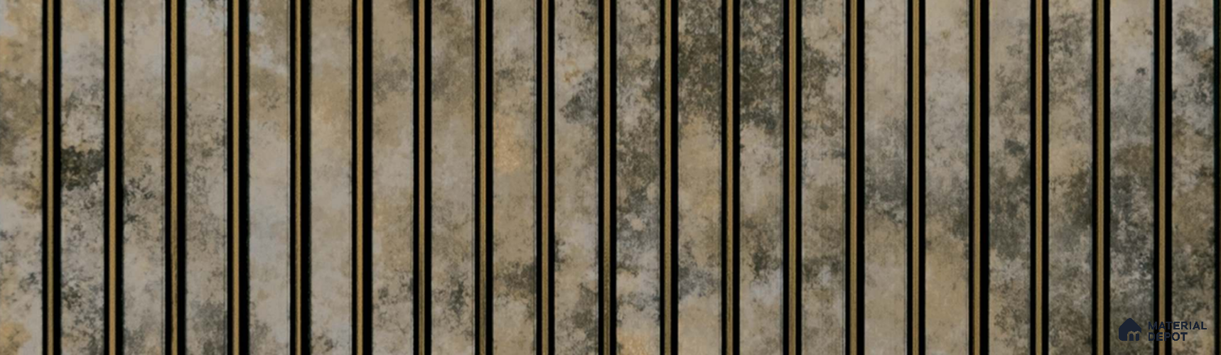 PN 07317 Marble Look Louver 8 ft x 1 ft Texture Finish - 8 mm | Suitable for Feature Wall, TV Unit & Living Room