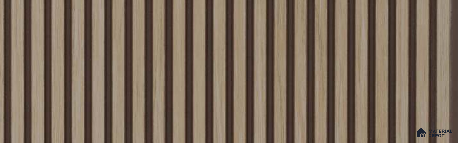 PN 07355 Wood Look Louver 8 ft x 0.65 ft Texture Finish  - 8 mm | Suitable for Feature Wall, TV Unit & Living Room