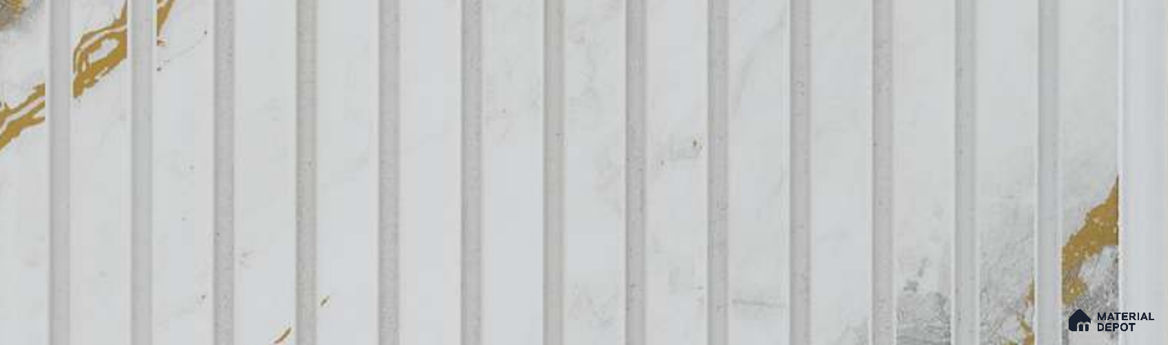 PN 07343 Marble Look Louver 8 ft x 0.65 ft Texture Finish  - 8 mm | Suitable for Feature Wall, TV Unit & Living Room