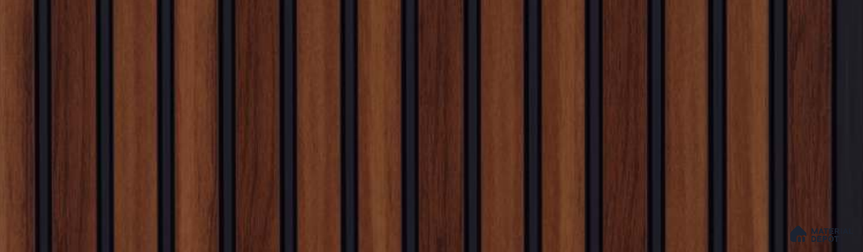 PN 07345 Wood Look Louver 8 ft x 0.65 ft Texture Finish  - 8 mm | Suitable for Feature Wall, TV Unit & Living Room