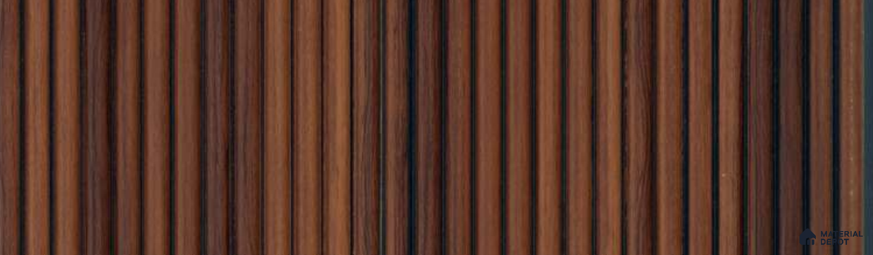 PN 07364 Wood Look Louver 8 ft x 0.65 ft Texture Finish  - 8 mm | Suitable for Feature Wall, TV Unit & Living Room