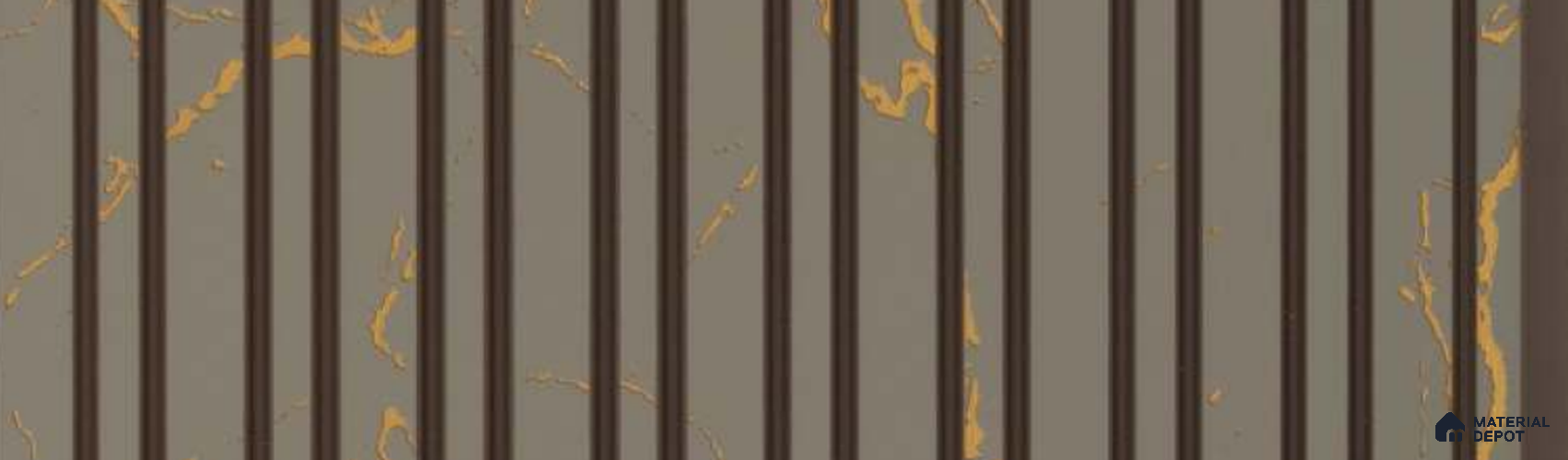PN 07347 Marble Look Louver 8 ft x 0.65 ft Texture Finish - 8 mm | Suitable for Feature Wall, TV Unit & Living Room
